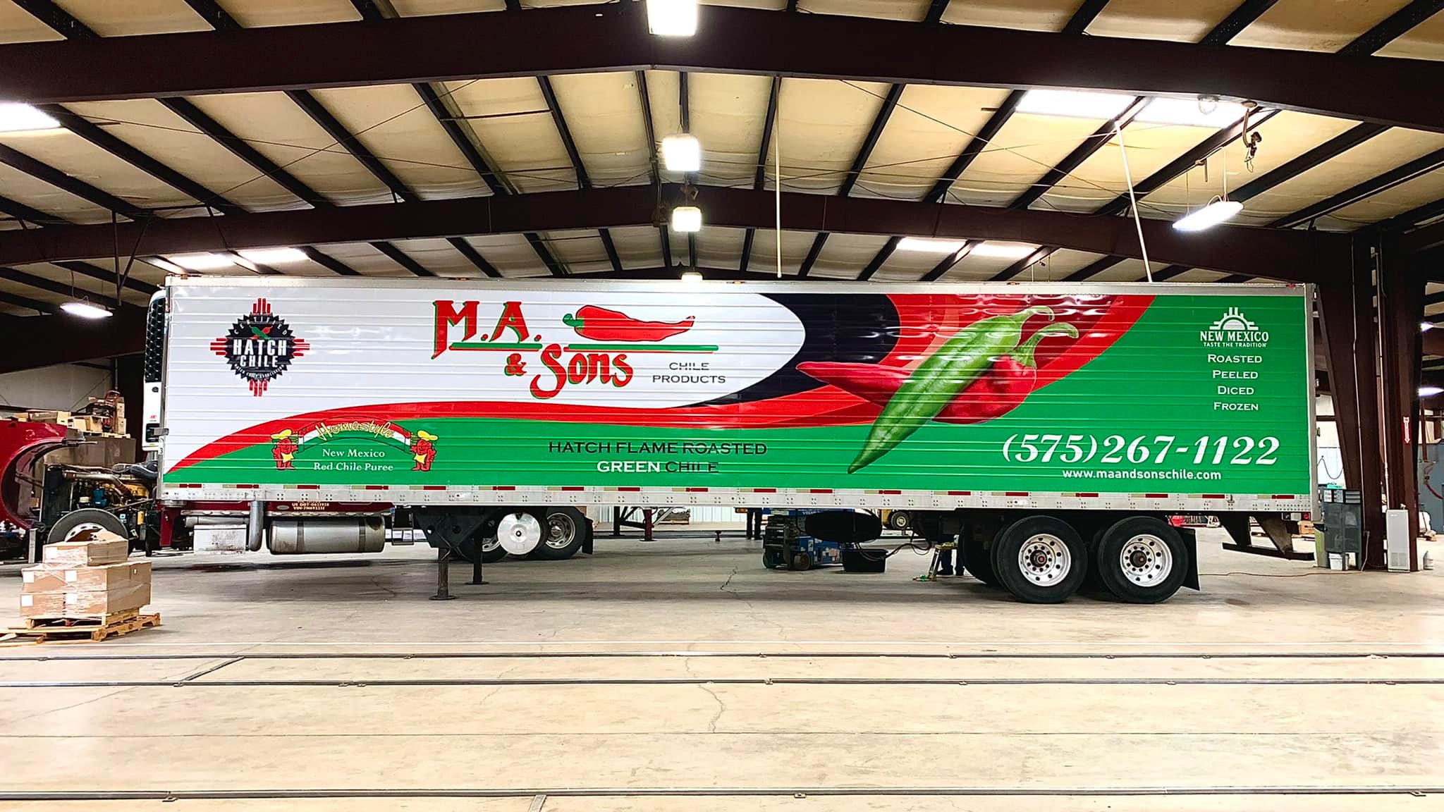 MA Sons Semi Trailer 54' After Full Wrap